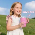 Bella's Friends Handy Mini Tumbler – Adorable 9 oz Sippy Cup for Toddlers 1-3 years old, Flexible Straw, Stainless Interior & Silicone Body, Leak‑Proof, Dishwasher Safe, Ideal for Travel or At Home
