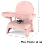 Bella’s Friends 3-in-1 Toddler Booster Seat for Dining Table and Kitchen Chair with Adjustable Tray and Safety Straps, Foldable&Portable Baby Seat for Travel, Feeding, and Floor Use