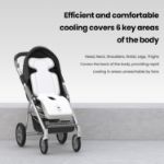 Bella's Friends Baby Stroller Cooling Pad with 2 Built-in Blower Up to 10H MAX 10000 mAh Rechargeable 3 Speed Adjustable Car Seat Liner Cooling Cushion for Toddler Outdoors Summer Baby Essentials